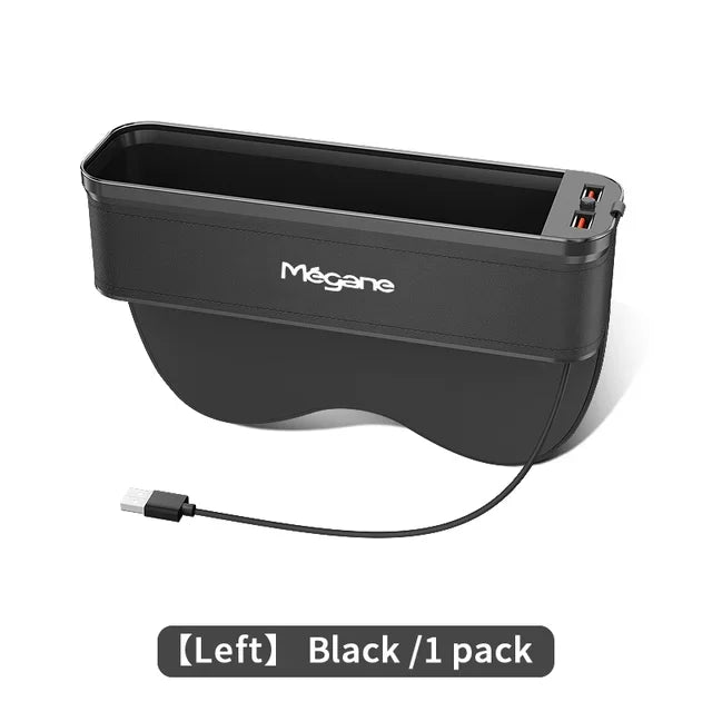 Car Interior LED 7-Color Atmosphere Light Sewn Chair Storage Box  For Renault Megane Auto Universal USB Storage Box Accessories