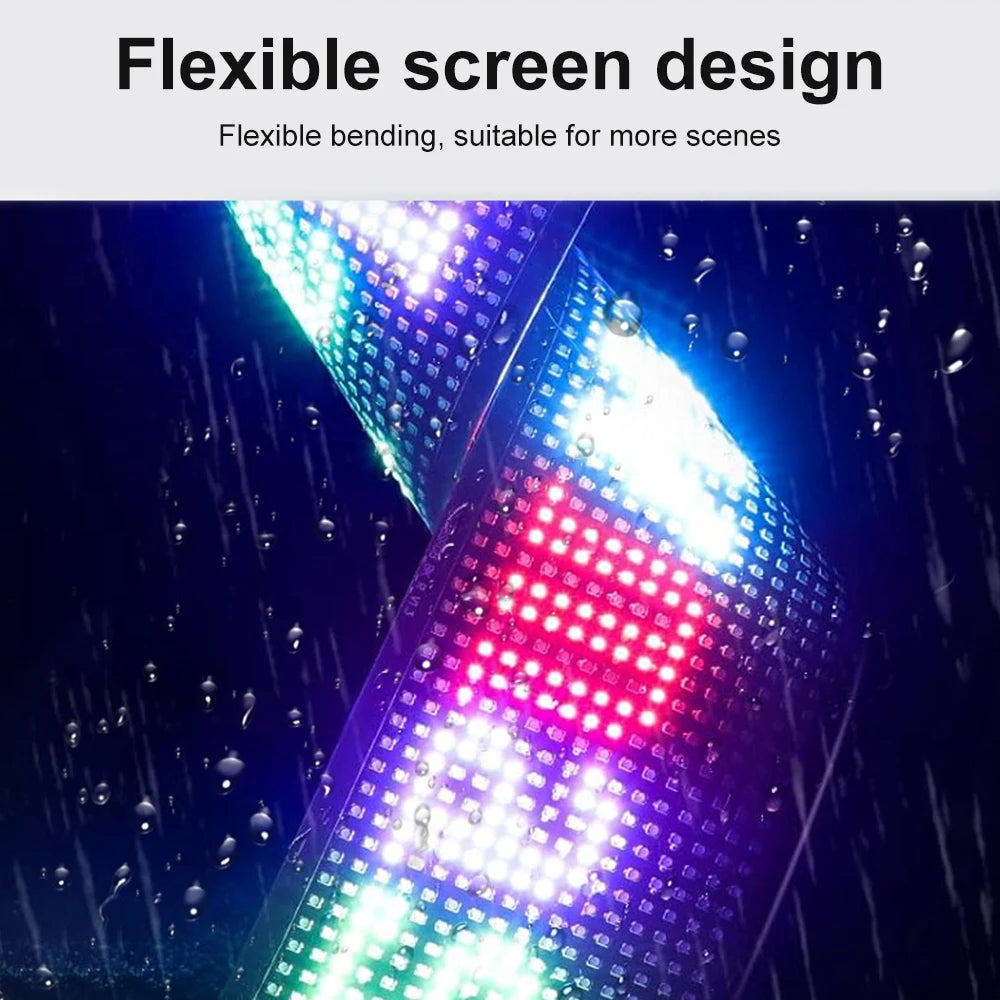 LED Eye Sign Truck Scrolling Advertising remote Control Light DIY Programmable Flexible LED Display for Car Truck Accessories