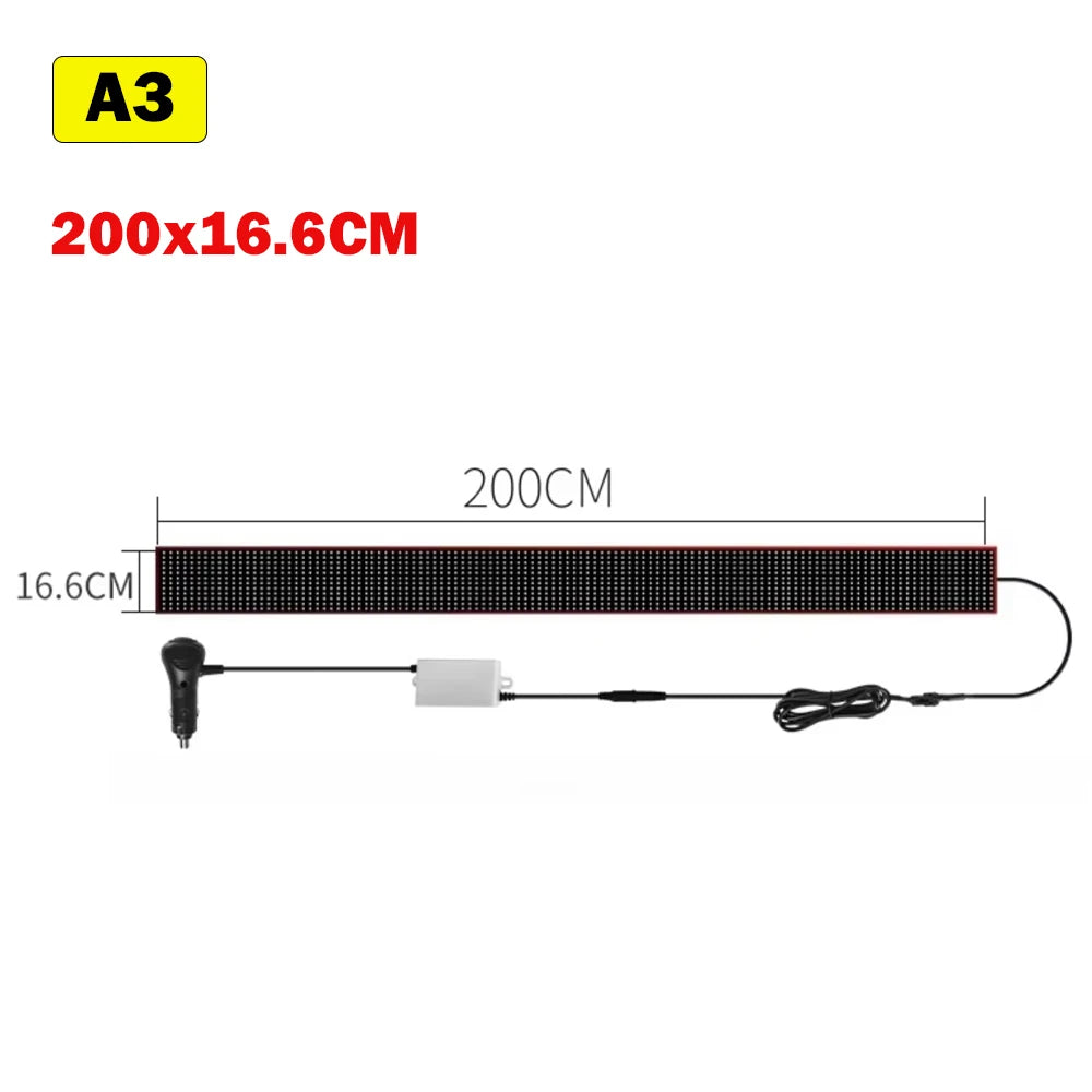 LED Eye Sign Truck Scrolling Advertising remote Control Light DIY Programmable Flexible LED Display for Car Truck Accessories