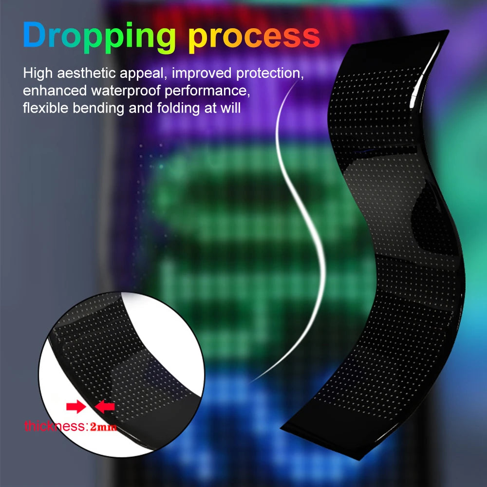 LED Eye Sign Truck Scrolling Advertising remote Control Light DIY Programmable Flexible LED Display for Car Truck Accessories